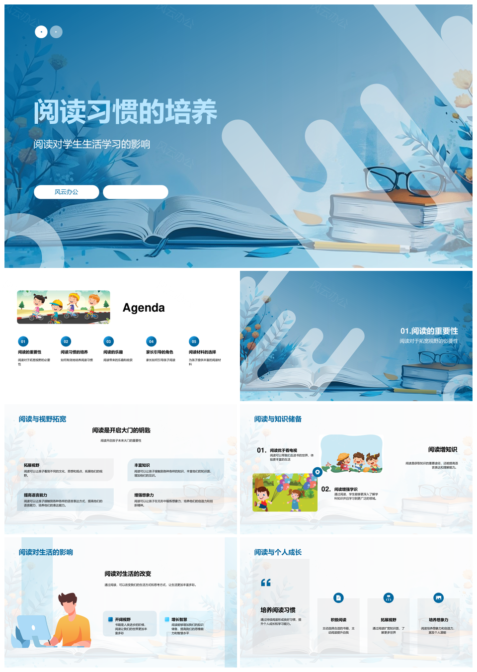 阅读习惯培养PPT模板