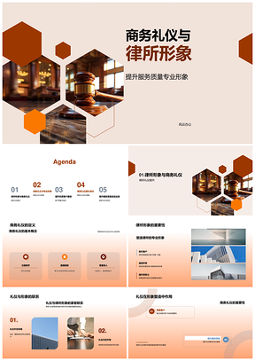 商务礼仪培训强化律所专业形象与客户信任PPT模板