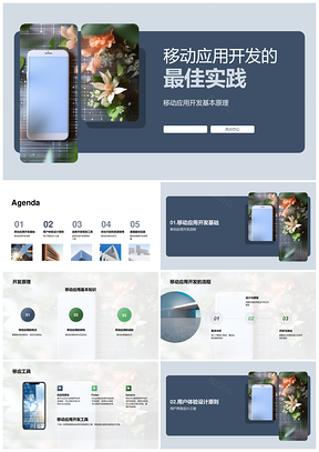 移动应用开发最佳实践流程框架工具界面交互设计PPT模板