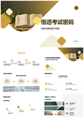 期末考试复习攻略重难点记忆解题技巧缓解焦虑PPT模板