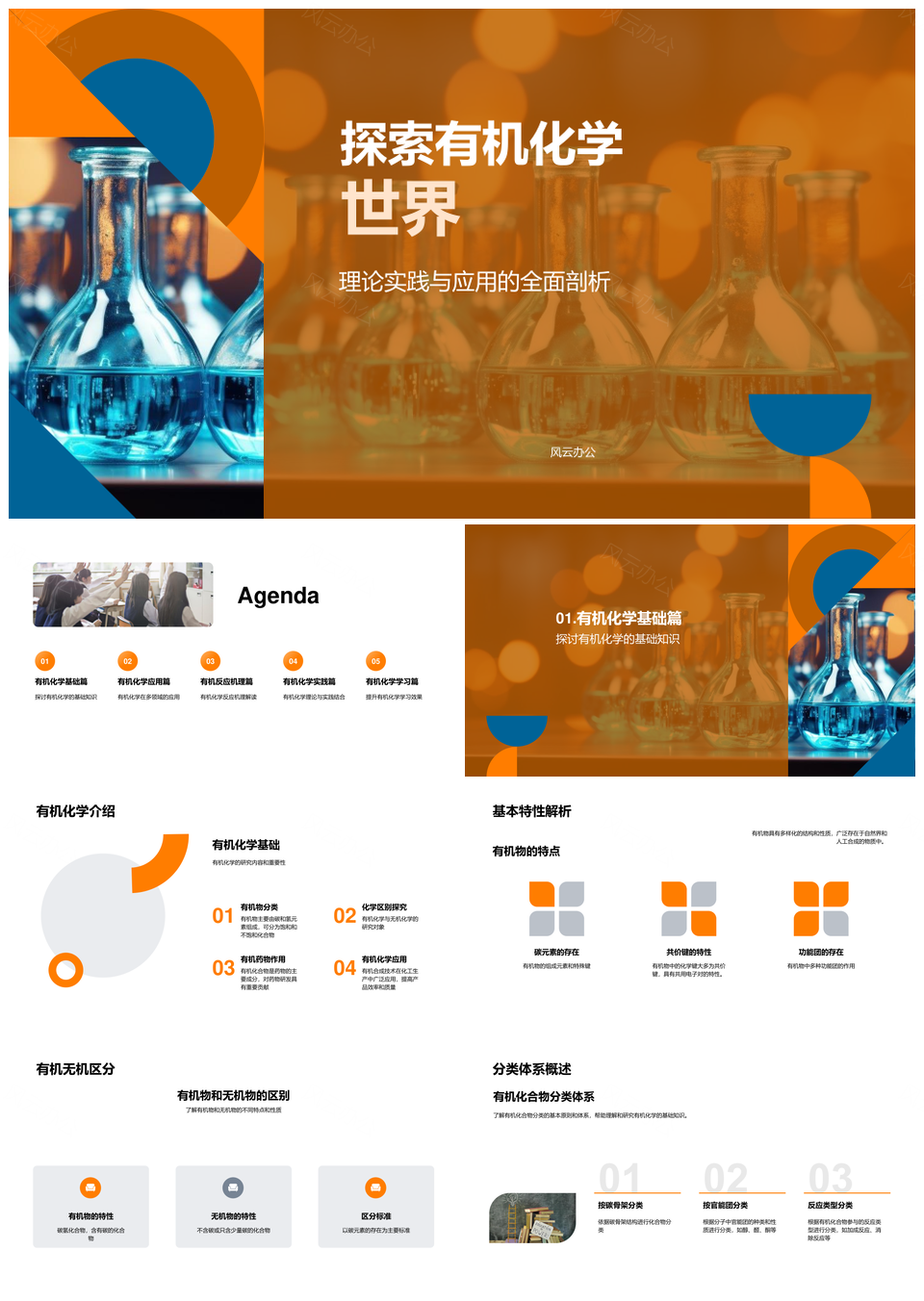 有机化学理论实践与医药化工应用研究PPT模板