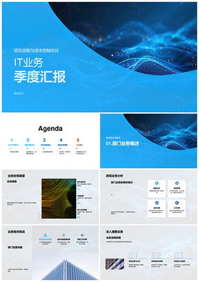 IT业务季度管理优化与数据运营分析PPT模板