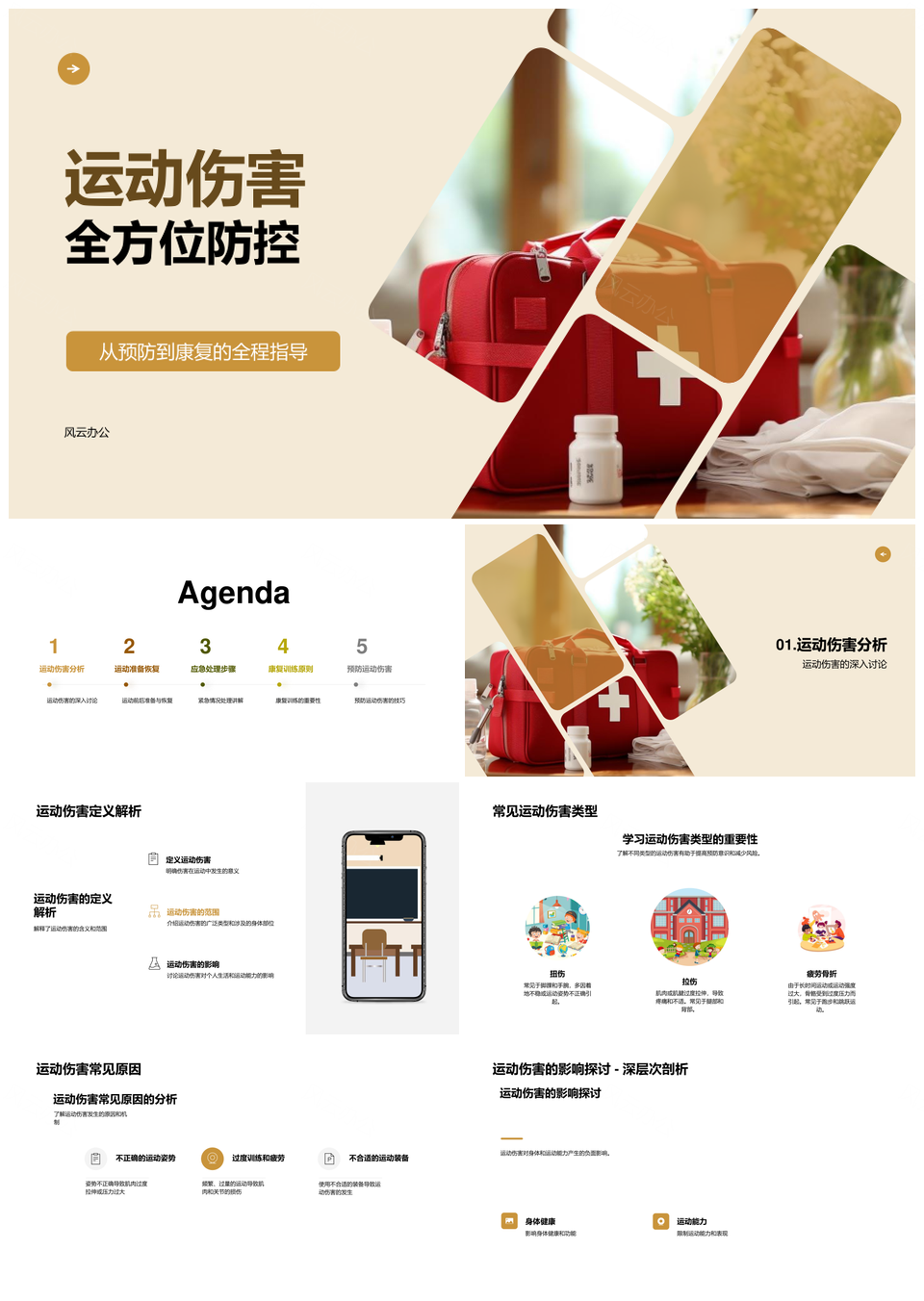 运动伤害预防急救康复恢复全攻略PPT模板