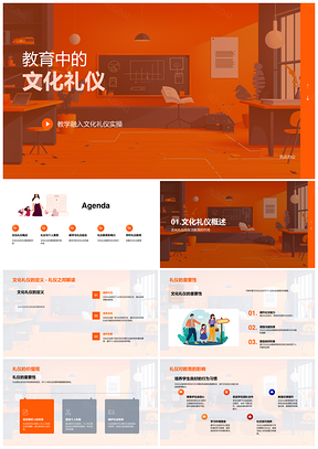 教育文化礼仪教学融入素质培养社交习惯家校师责PPT模板