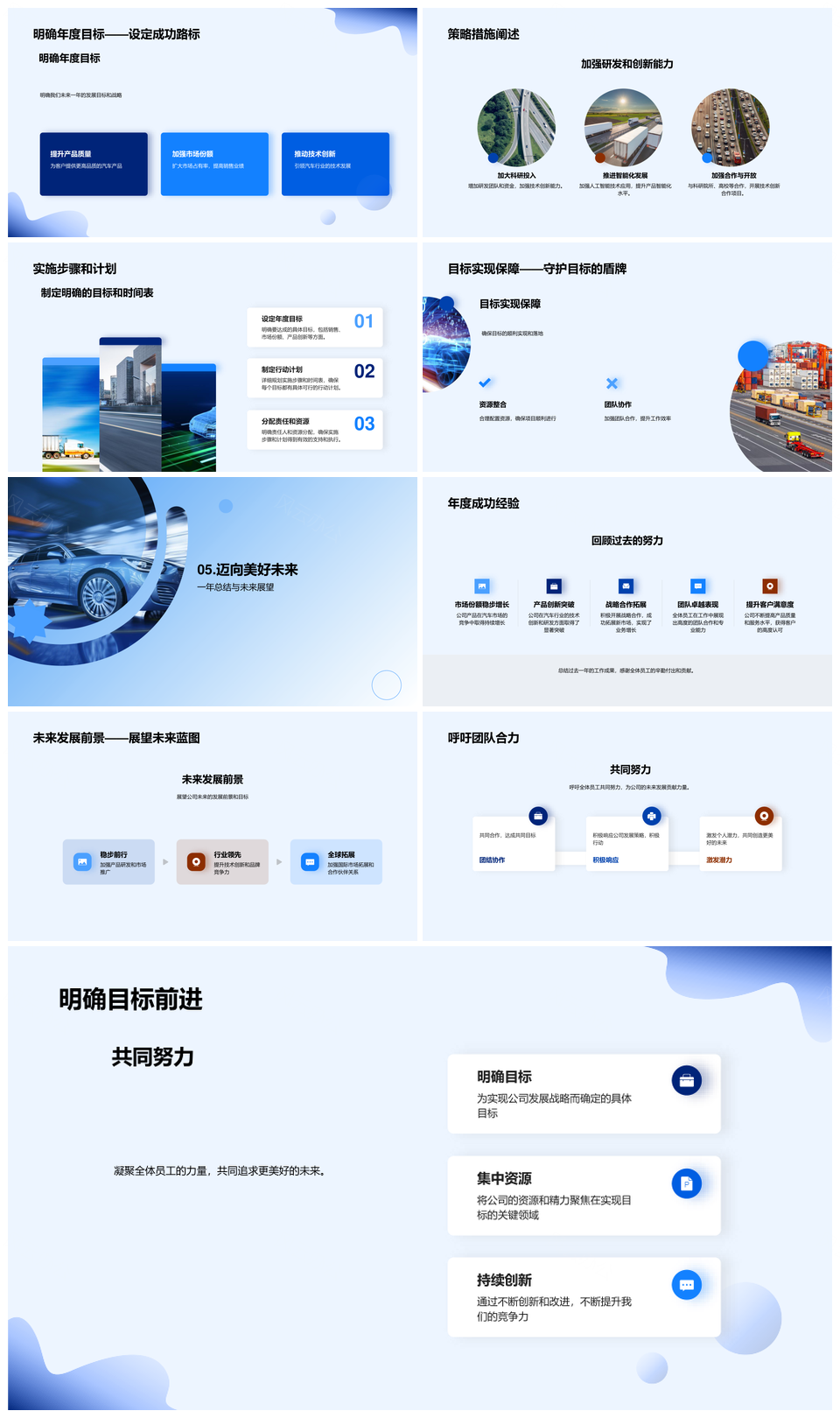 汽车行业发展蓝图历程趋势挑战策略PPT模板