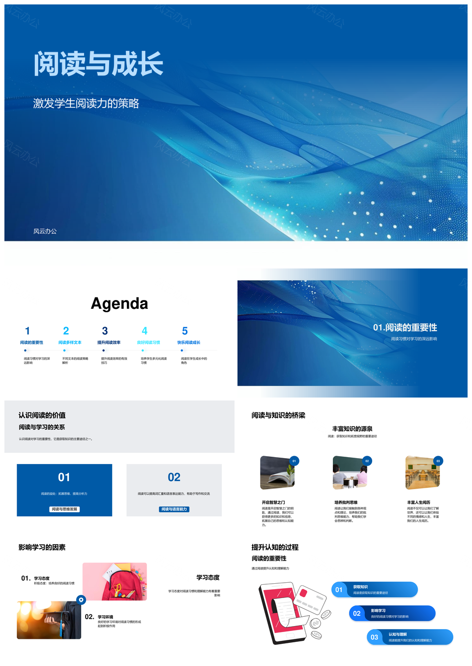 学生阅读力成长策略与多元习惯培养PPT模板