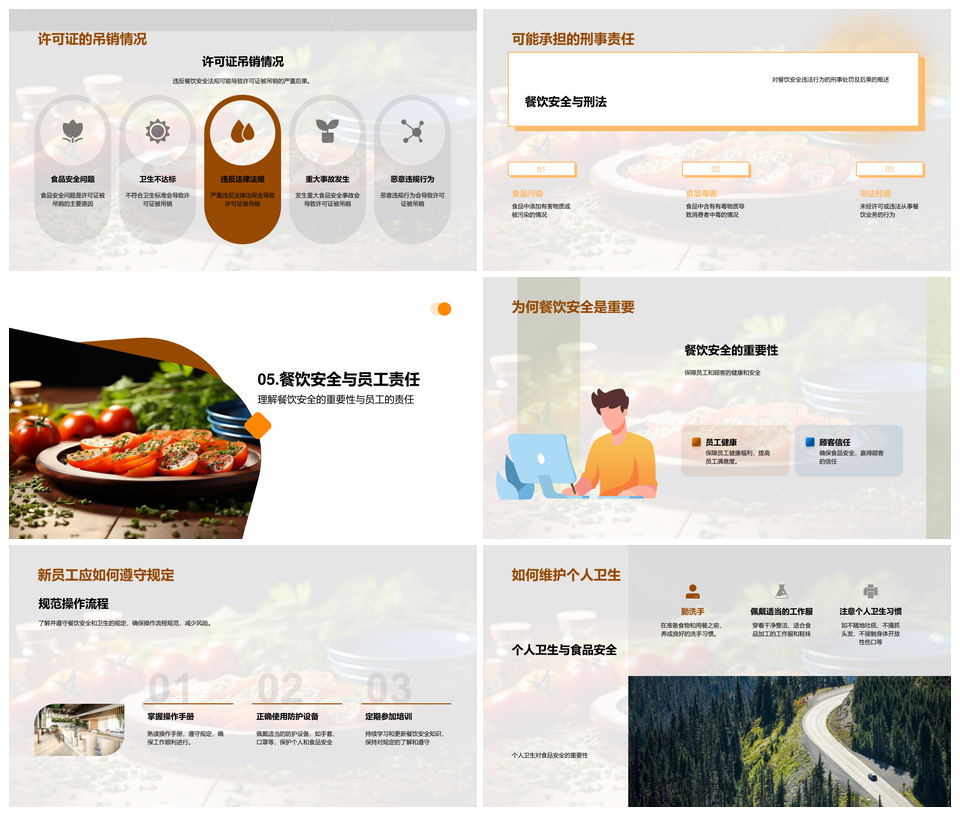 餐饮安全卫生法规与操作全流程宝典PPT模板