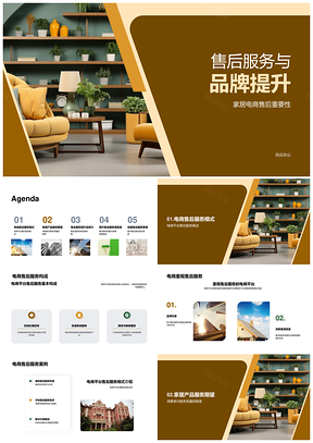 电商家具售后服务提升品牌知名度与再购决策PPT模板