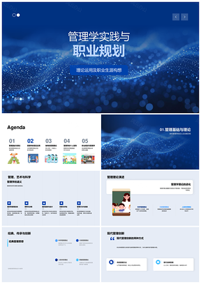 管理学理论发展实践与职业规划PPT模板