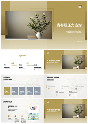 青春期压力管理与心理调适积极成长PPT模板