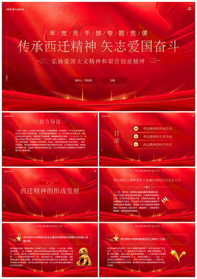 2025红色传承西迁精神爱国奋斗党课党建教育课件