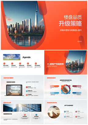 精品楼盘品质升级策略新媒体营销销售提升PPT模板