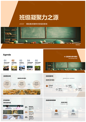 班级文化凝聚团队合作助发展PPT模板