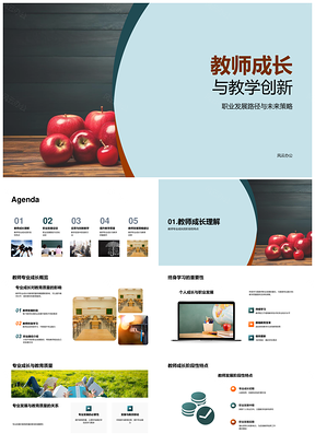 教师成长教学创新与职业发展策略PPT模板