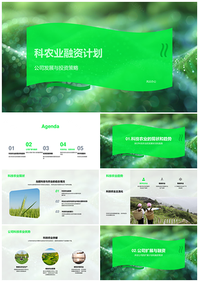 科农业融资计划公司扩展投资回报与融资需求PPT模板