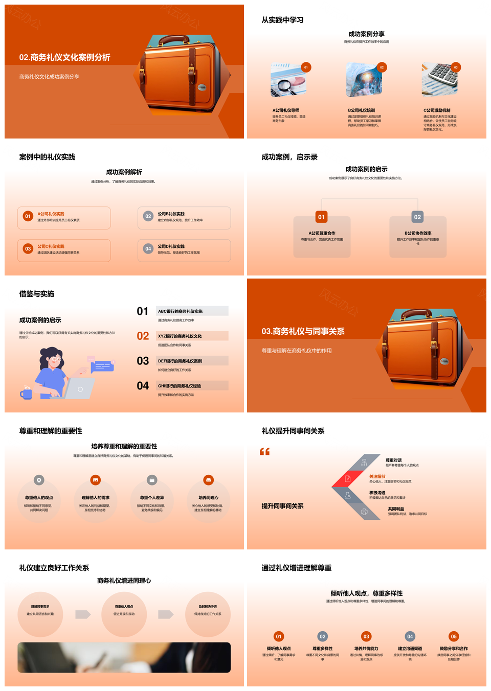 银行员工商务礼仪团队协作培训提效增满意PPT模板