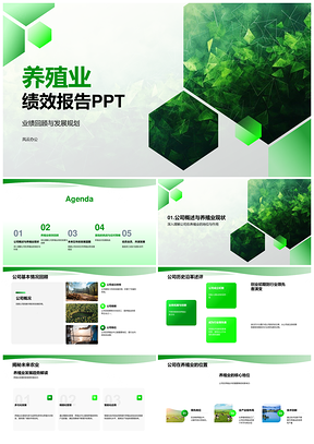 养殖业绩效发展规划技术管理趋势报告PPT模板