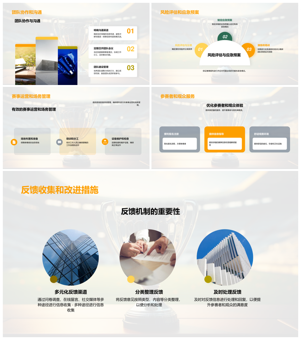 体育赛事管理组织策划场地裁判注册规则PPT模板