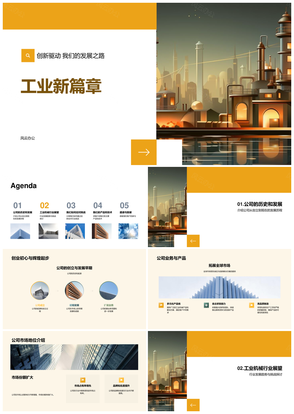 工业机械创新驱动领航发展趋势PPT模板