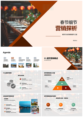 春节餐饮细节营销提升销售与消费需求分析PPT模板