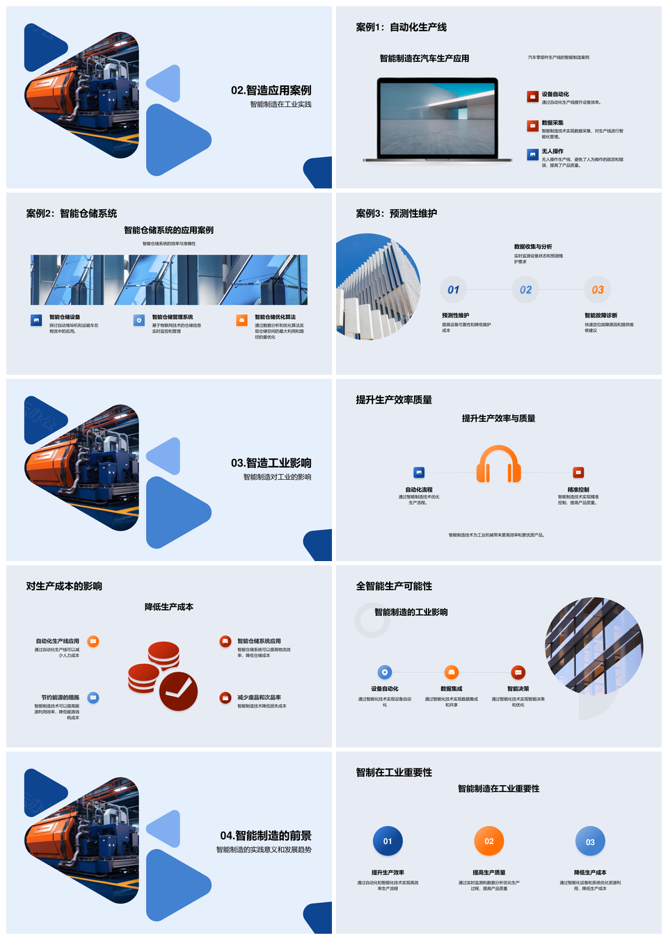 工业机械智能制造优化生产效质本PPT模板