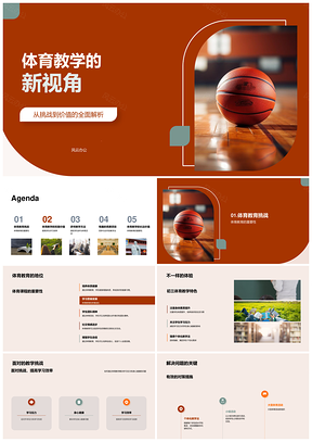 初三体育个体化小组大型篮球教学PPT模板