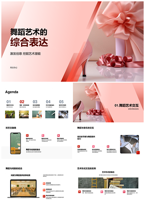 舞蹈艺术交融创意教育乐剧绘动美表达PPT模板