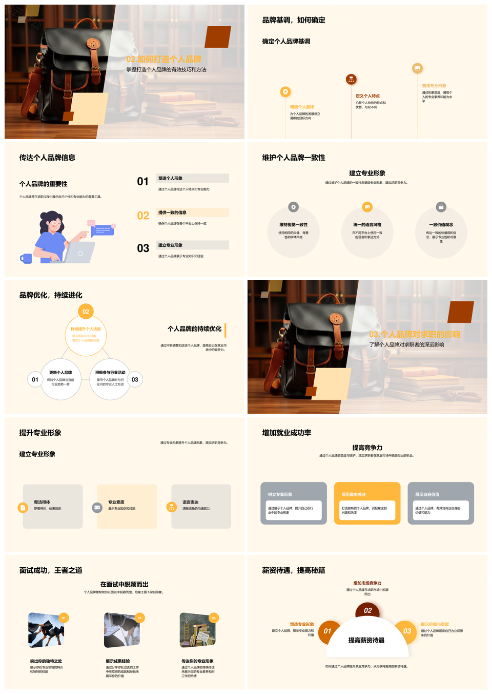 求职个人品牌管理社交媒体提升专业竞争力PPT模板