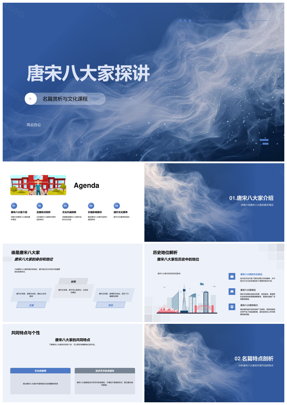 唐宋八大家名篇文化内涵历史地位探析PPT模板