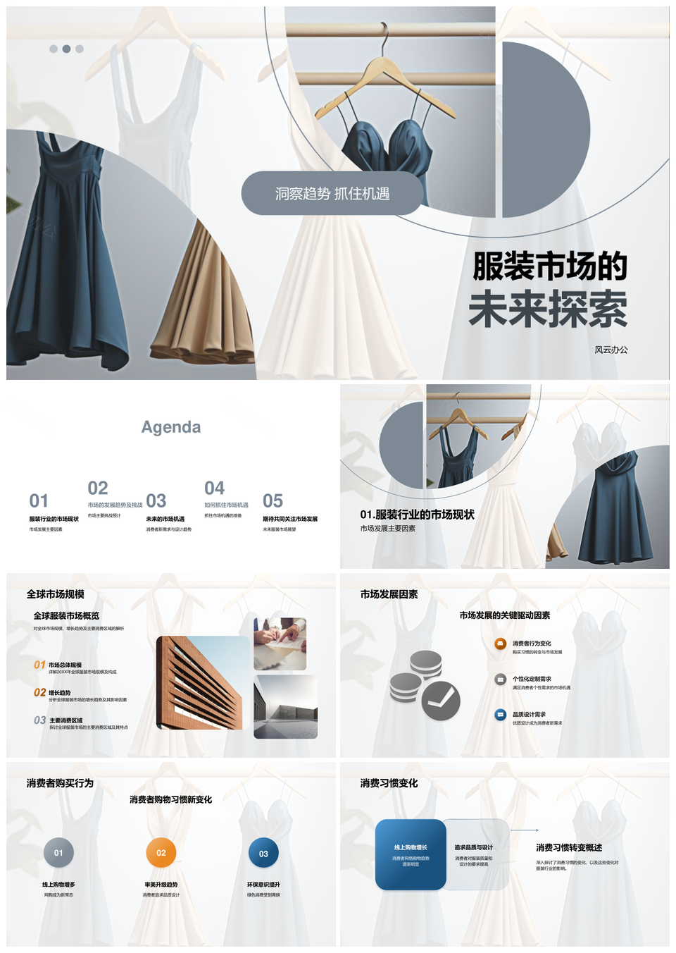 服装市场未来探索PPT模板