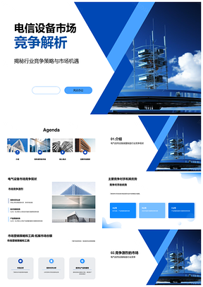 电信设备市场竞争策略销售团队调研与份额分析PPT模板