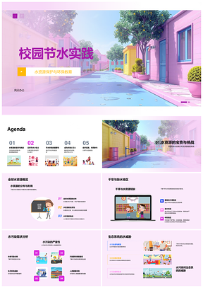 校园节水环保教育水资源保护技巧产品PPT模板