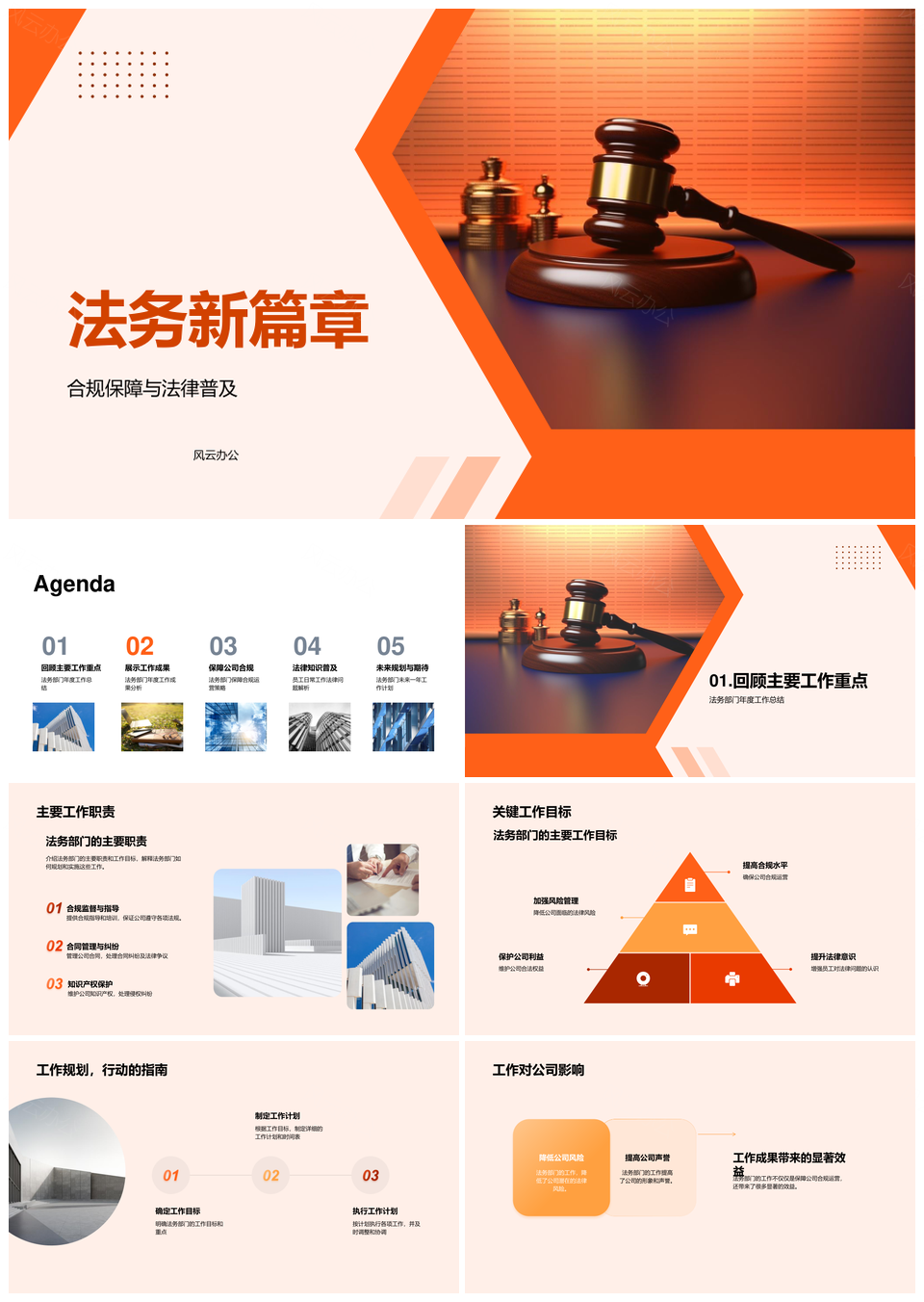 法务新篇章合规普法成果显部门护航PPT模板