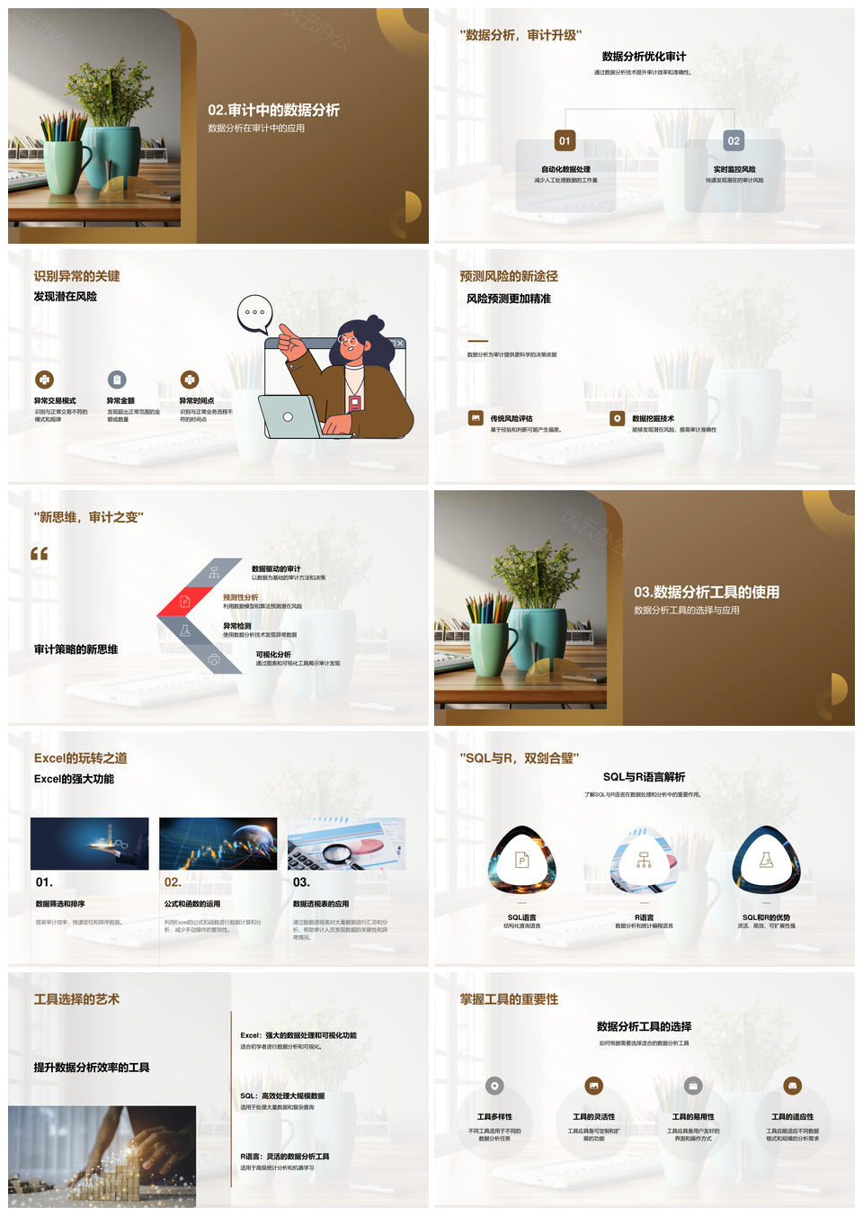 审计数据分析提升效率质量全流程工具PPT模板