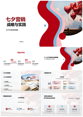 七夕营销战略实践与市场创新PPT模板