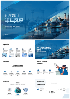 化学部门半年战略重点项目成果挑战总结PPT模板
