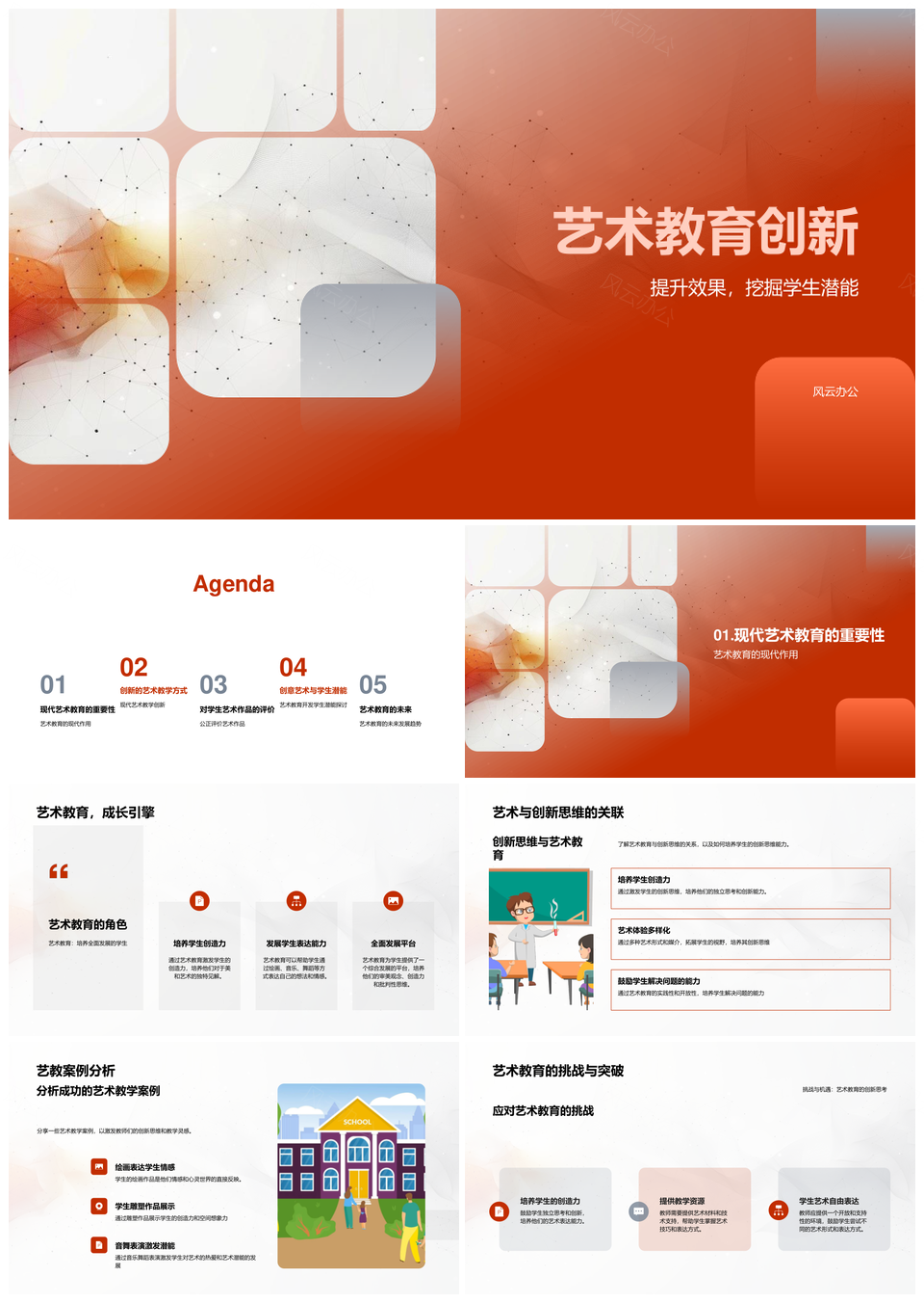 2025艺术教育创新提升效果挖掘潜能PPT模板