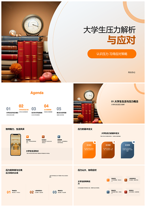 大学生学业人际就业压力解析应对策略PPT模板