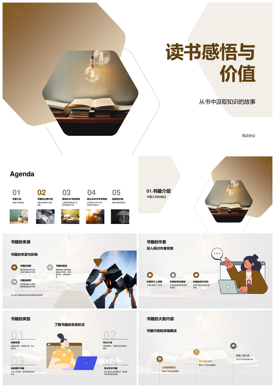 读书价值感悟解析书籍理念事件PPT模板