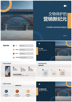 文化遗产保护机构文物保护营销策划战略合作方案PPT模板