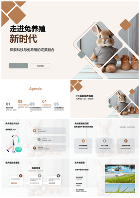兔肉市场需求带动兔养殖助农增收趋势PPT模板