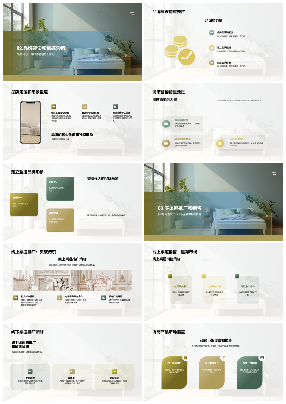 床上用品市场竞争现状与品牌营销策略全析PPT模板