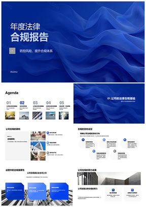 法律合规风险防控体系合同知识产权税务法务培训年报PPT模板