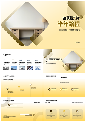 ABC咨询专业能力半年业务计划策略规划成功PPT模板