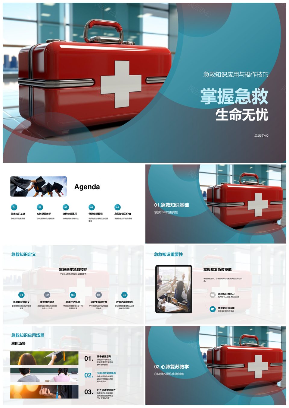 急救心肺复苏烧伤骨折处理操作技巧PPT模板
