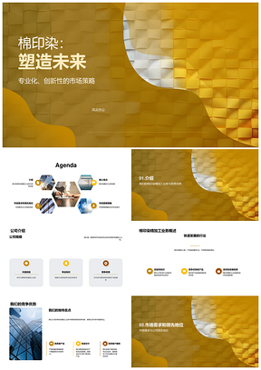 棉印染精加工优势拓市场伙伴共赢展望PPT模板