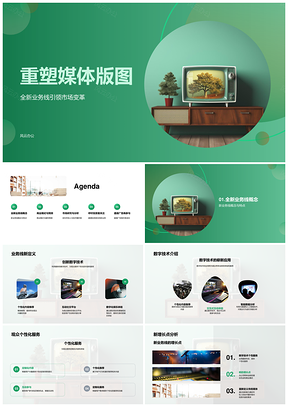 数字技术重塑媒体版图新业务线商业模式PPT模板