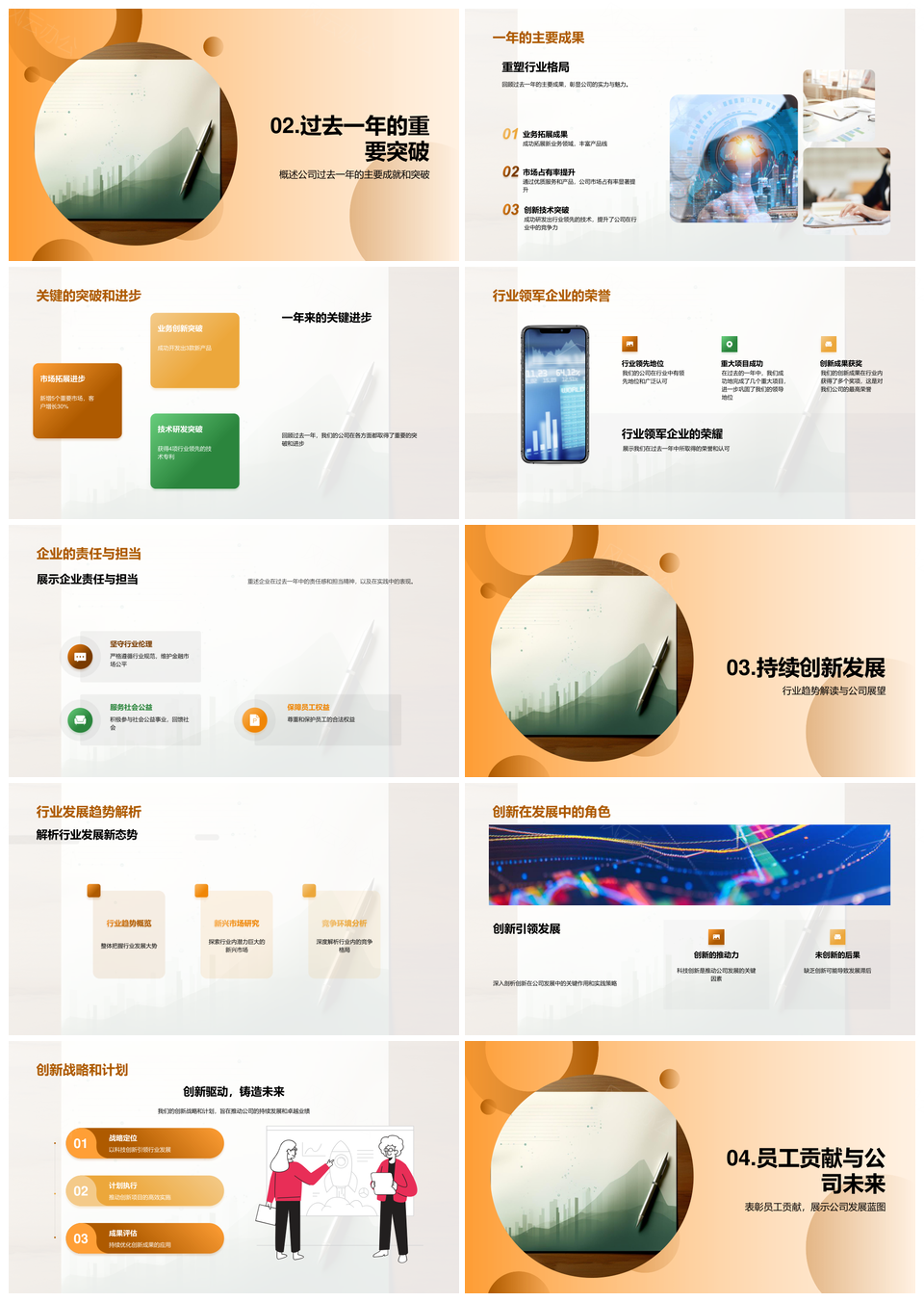 公司辉煌历程团队铸梦前行PPT模板