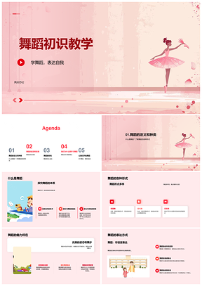 舞蹈起源发展形式初识教学益身心艺体协调PPT模板