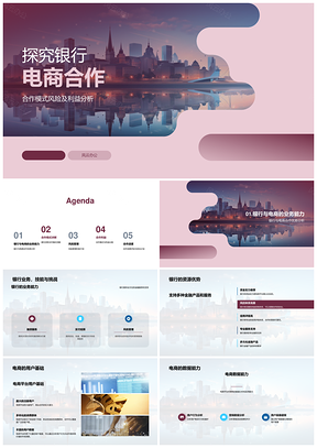 银行电商委托贷款合作模式利润风控机制PPT模板